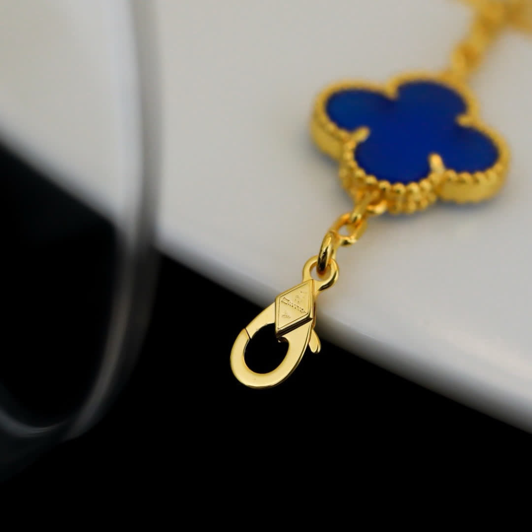 Van Cleef & Arpels Alhambra Blue Enamel Bracelet